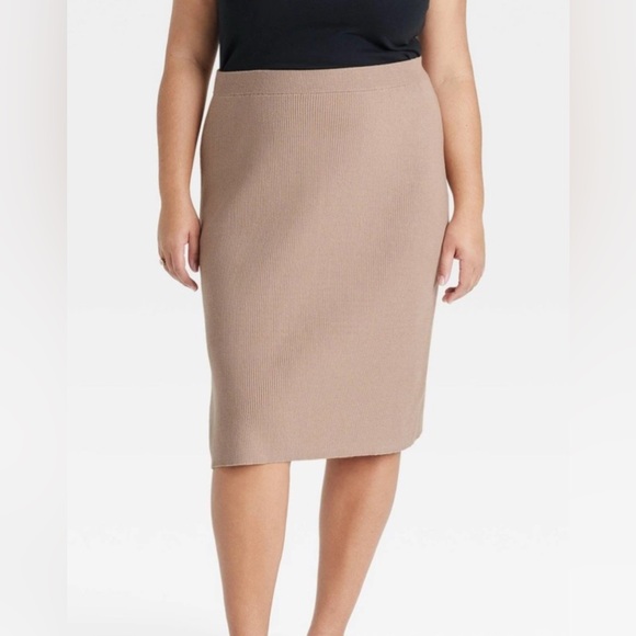 Ava & Viv Dresses & Skirts - Women's MIDI Sweater Pencil Skirt -Ava & Viv 3X: Adjustable Waistband, Plus Size